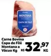 Oferta de Montana - Carne Bovina Capa De Filé  A Vácuo por R$32,97 em Max Atacadista