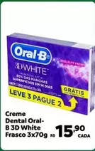 Oferta de Oral-B - Creme Dental B 3D White Frasco por R$15,9 em Max Atacadista