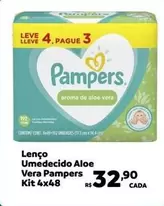 Oferta de Pampers - Lenço Umedecido Aloe Vera Kit por R$32,9 em Max Atacadista