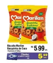 Oferta de Marilan - Biscoito Rosquinha De Coco por R$5,99 em Fort Atacadista