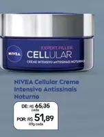 Oferta de Nivea - Cellular Creme Intensivo Antissinais Noturno por R$51,89 em Drogal