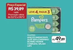 Oferta de Pampers - Lenços Umedecidos Aloe Vera por R$49,89 em Drogal