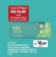 Oferta de Pampers - Lenços Umedecidos Aloe Vera por R$16,89 em Drogal