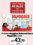 Oferta de Huggies - Fraldas Natural Care Mega Rn por R$43,79 em Drogal