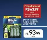 Oferta de Gillette - Carga Mach3 Sensitive por R$93,99 em Drogal