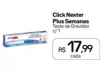 Oferta de Click Nexter Plus Semanas - Teste De Gravidez por R$17,99 em Drogal