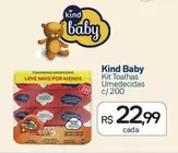 Oferta de Kind Baby - Kit Toalhas Umedecidas por R$22,99 em Drogal