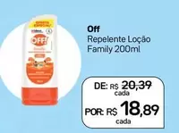 Oferta de Off - Repelente Loção Family por R$18,89 em Drogal