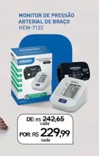 Oferta de Omron - Monitor De Pressão Arterial De Braço por R$229,99 em Drogal