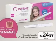 Oferta de Confirme - Teste De Gravidez Semanas por R$24,89 em Drogal