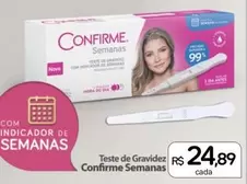 Oferta de Confirme - Teste De Gravidez Semanas por R$24,89 em Drogal