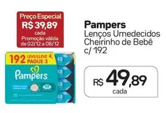 Oferta de Pampers - Lenços Umedecidos Cheirinho De Bebê  por R$49,89 em Drogal