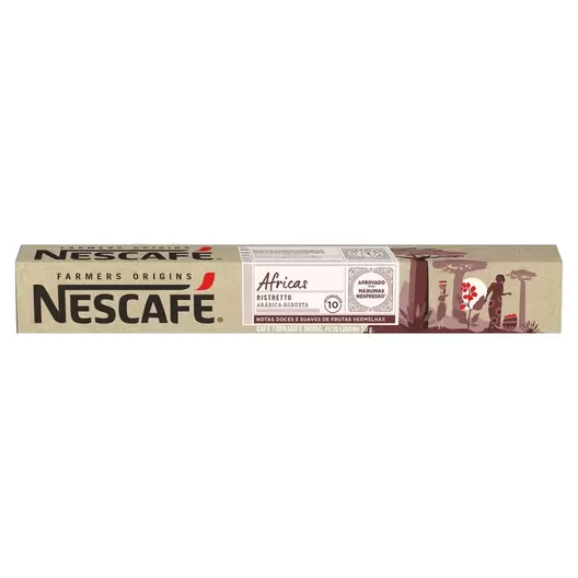 Oferta de Café Nescafé Farmer Origins Africas Ristretto 10 Cápsulas por R$25,85 em Drogal