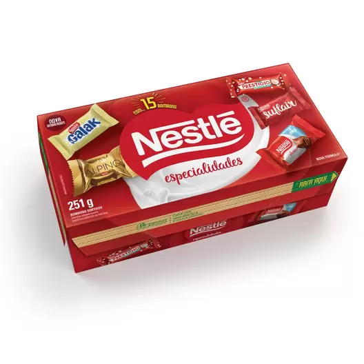 Oferta de Caixa de Bombom Nestlé Especialidades 251g por R$17,85 em Drogal