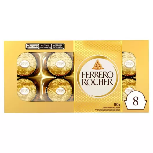 Oferta de Bombom Ferrero Rocher 100g por R$32,05 em Drogal