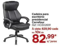 Oferta de Carrefour - Cadeira Para Escritorio Presidêncial por R$82,99 em Carrefour