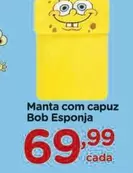 Oferta de Bob - Manta Com Capuz Bob Esponja por R$69,99 em Carrefour