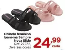 Oferta de Ipanema - Chinelo Feminino  Sempre Nova Slide por R$24,99 em Carrefour