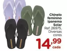 Oferta de Solar - Chinelo Feminino Ipanema por R$14,99 em Carrefour