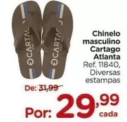 Oferta de Cartago - Chinelo Masculino por R$29,99 em Carrefour