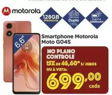 Oferta de Motorola - Smartphone Moto G04S por R$699 em Carrefour