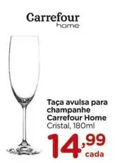 Oferta de Carrefour - Taças Avulsa Para Champanhe Home por R$14,99 em Carrefour