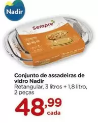 Oferta de Nadir - Conjunto De Assadeiras De Vidro por R$48,99 em Carrefour