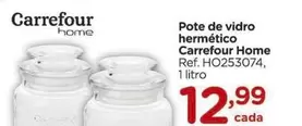 Oferta de Carrefour - Pote De Vidro Hermético Home por R$12,99 em Carrefour