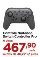 Oferta de Nintendo - Controle Switch Controller Pro por R$467,9 em Carrefour