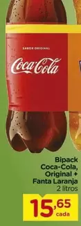 Oferta de Sabor - Bipack Coca-Cola, Original + Fanta Laranja por R$15,65 em Carrefour