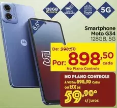 Oferta de Camera - Smartphone Moto G34 por R$898,5 em Carrefour