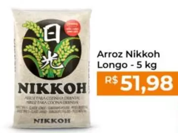 Oferta de Nikkoh - Arroz Nikkoh Longo por R$51,98 em Max Atacadista