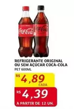 Oferta de Coca-Cola - Refrigerante Original Ou Sem Açúcar por R$4,89 em Assaí Atacadista