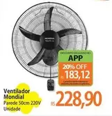 Oferta de Mondial - Ventilador por R$228,9 em Atacadão