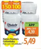 Oferta de Cottonbaby - Hastes Flexiveis por R$5,49 em Atacadão