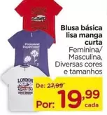 Oferta de Lisa - Blusa básica  manga curta por R$19,99 em Carrefour