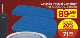 Oferta de Carrefour - Colchao Inflável por R$89,99 em Carrefour