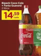 Oferta de Guaraná - Bipack Coca-Cola + Fanta por R$14,59 em Carrefour