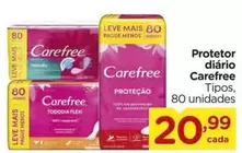 Oferta de Carefree - Protetor Diário por R$20,99 em Carrefour