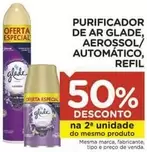 Oferta de Glade - Purificador De Ar, Aerossol/automático, Refil em Carrefour