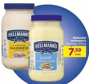 Oferta de Hellmann's - Maionese por R$7,59 em Carrefour