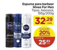 Oferta de Nivea - Espuma Para Barbear For Men por R$32,29 em Carrefour