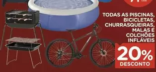 Oferta de AS - Todas As Piscinas, Bicicletas, Churrasqueiras, Malas E Colchões em Carrefour