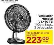 Oferta de Mondial - Ventilador Vtx40 Tb por R$223 em Carrefour