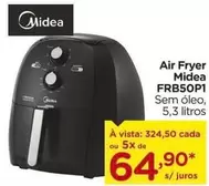 Oferta de Midea - Air Fryer FRB50P 1 por R$324,5 em Carrefour