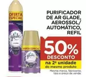 Oferta de Glade - Purificador De Ar, Aerossol/automático, Refil em Carrefour