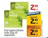 Oferta de Leão - Chá Capim por R$2,59 em Tenda Atacado