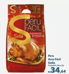 Oferta de Sadia - Peru Assa Fácil por R$34,64 em Sam's Club