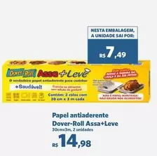 Oferta de Dover Roll - Papel Antiaderente Assa+leve por R$14,98 em Sam's Club