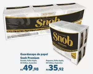 Oferta de Snob - Guardanapo De Papel Premium por R$49,98 em Sam's Club